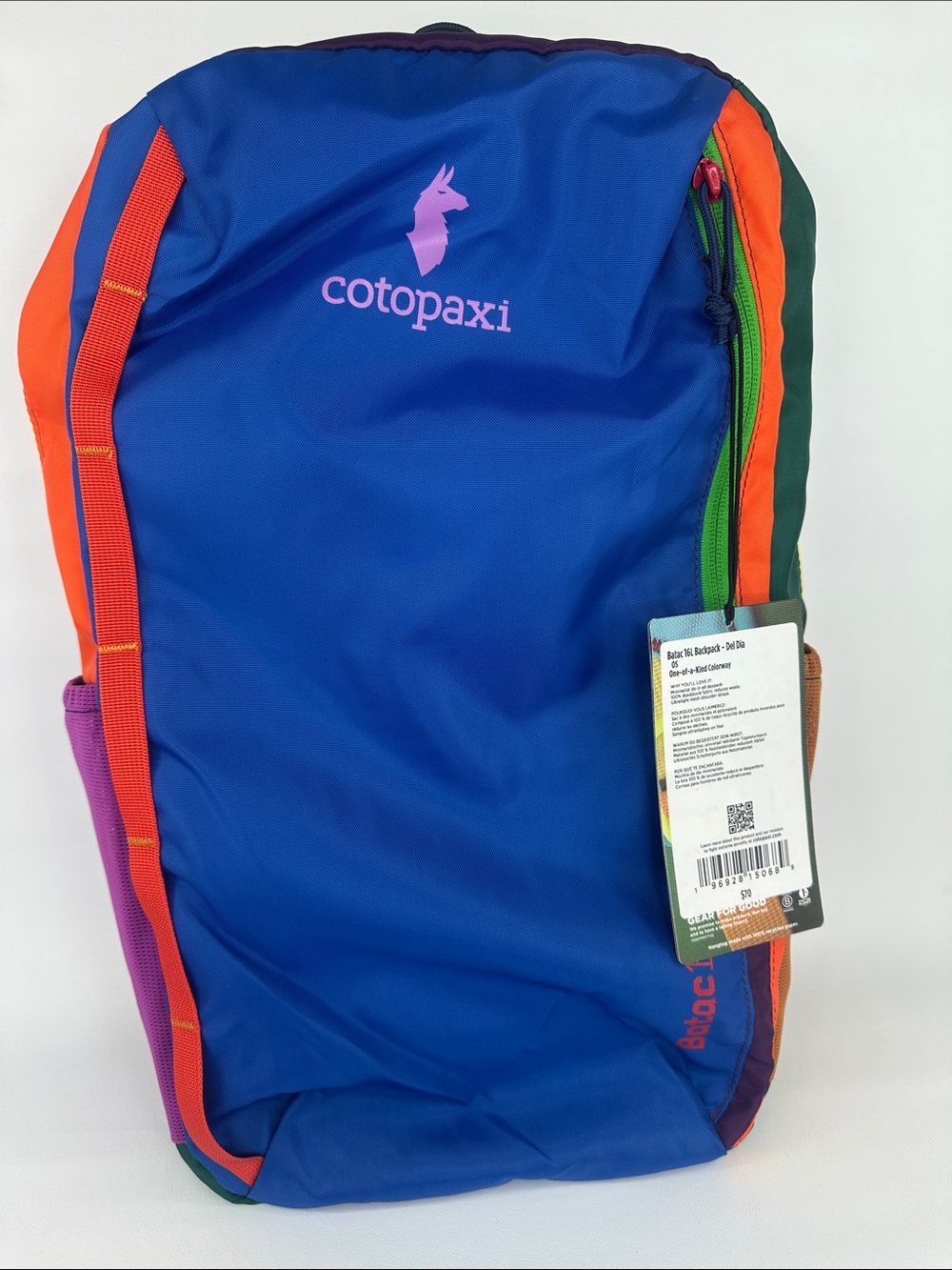 Cotopaxi Batac Del Día 16L Backpack One-of-a-Kind Multicolor Lightweight Daypack